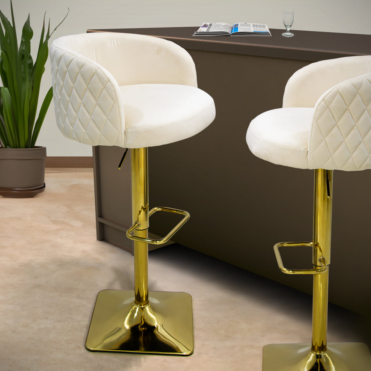 Gold shop bar stool