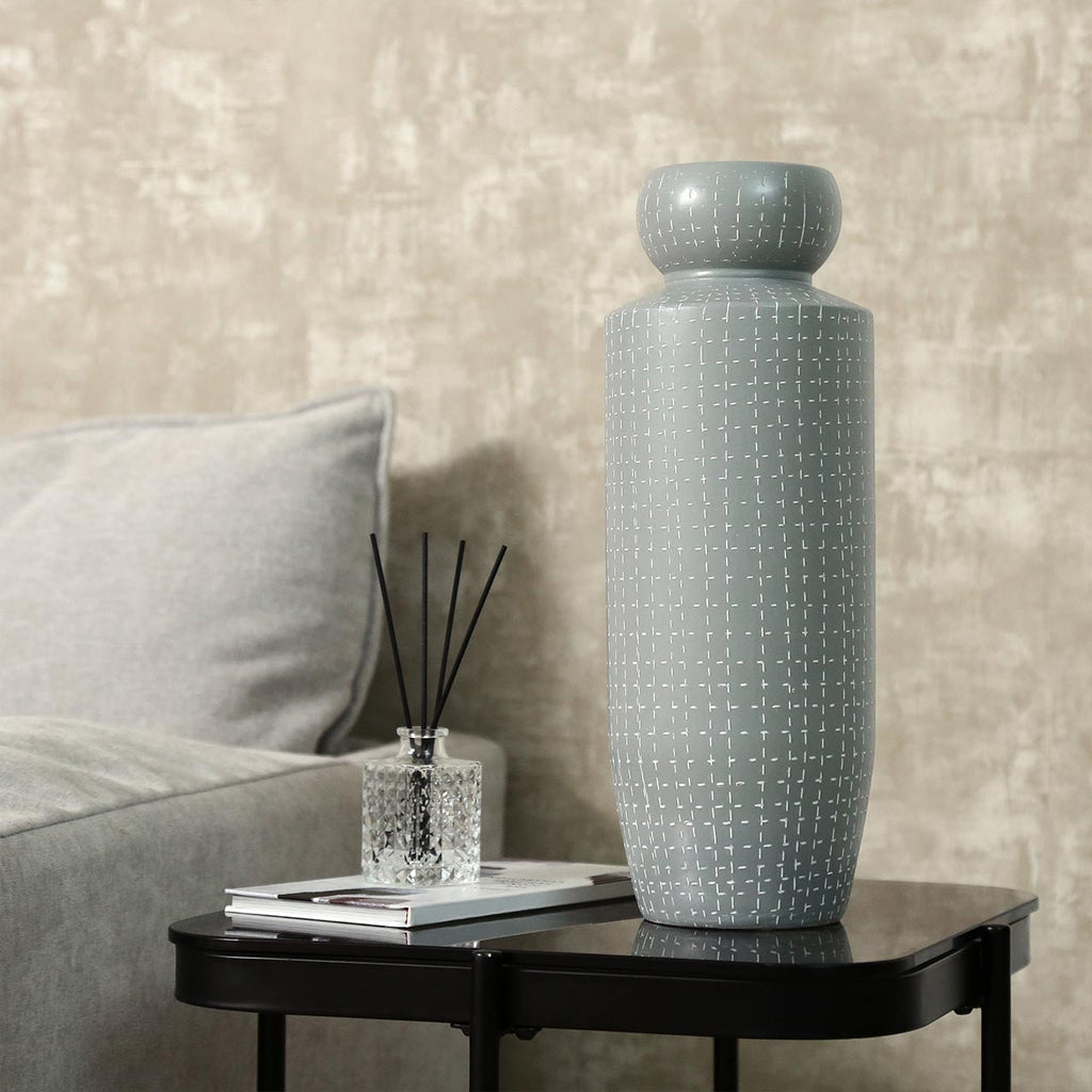 41.8cm Grey Ceramic Vase