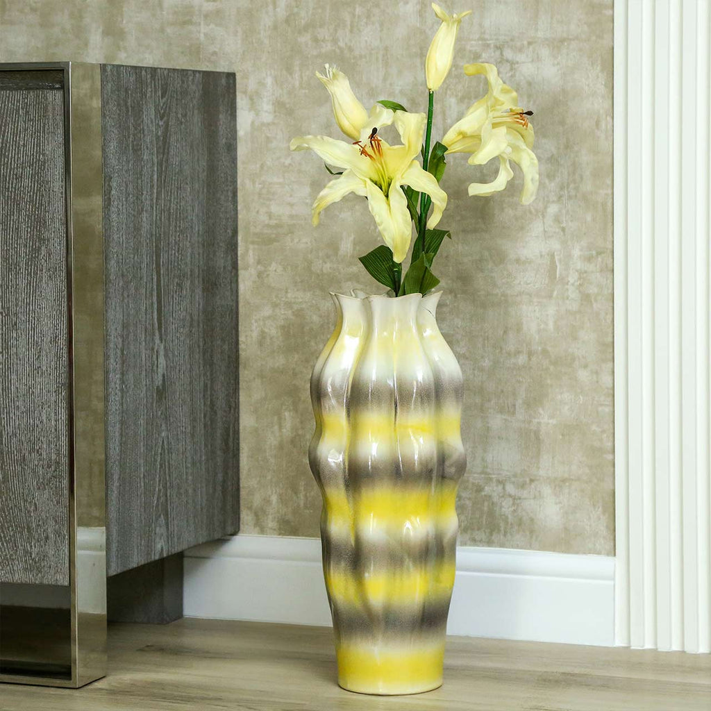 50cm Beige Ceramic Vase