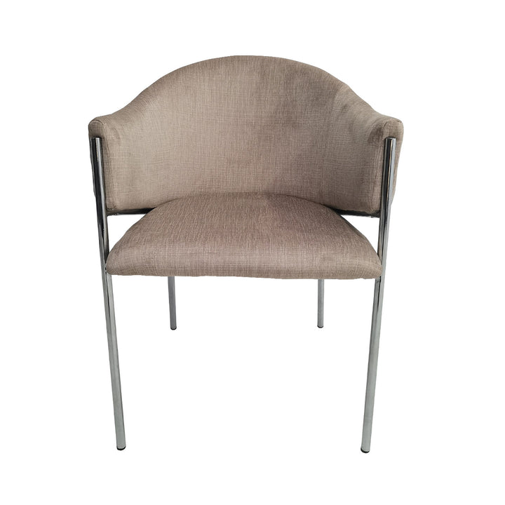 cream velvet dining chair