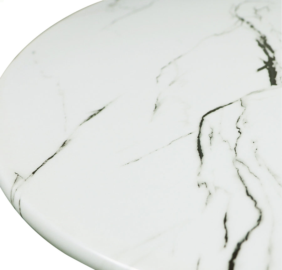 chrome marble dining table