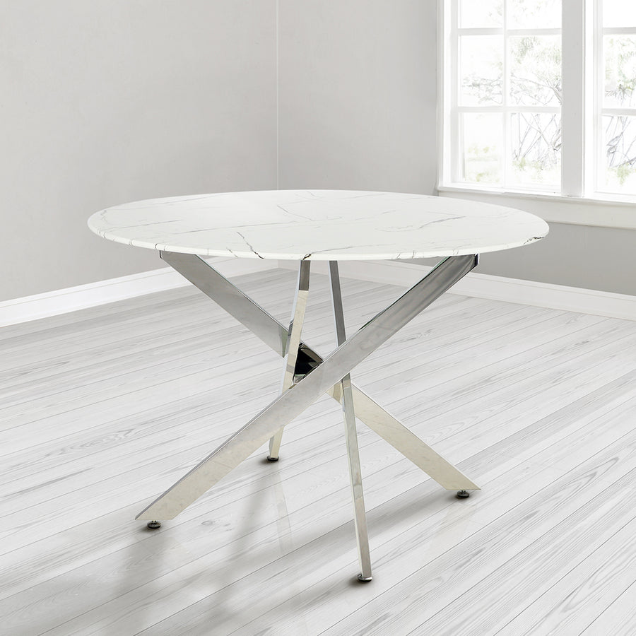 round marble dining table